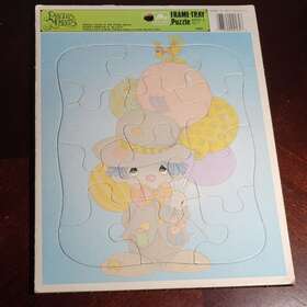 Golden 033500041648 Vintage 1989 Precious Moments Frame Tray Puzzle Balloons