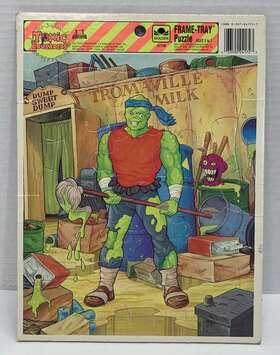 Golden 033500041723 Vintage Toxic Crusaders Frame Tray Puzzle 1991 Tromaville Milk