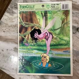 Golden 033500041976 Ferngully The Last Rainforest Vintage Puzzle Frame Tray 12 Piece 1991