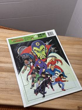 Golden 033500043161 1986 Vintage Puzzel Defenders Of The Earth Cardboard Hero Space Frametray