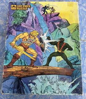 Golden 033500046650 He Man Masters Of The Universe He-man Skeletor 200 Piece Jigsaw Puzzle Complete