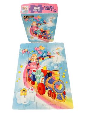 Golden 033500046926 Care Bears On A Train Vintage 1986 Jigsaw Puzzle 25 Pieces Complete #4692 10x13 Inch
