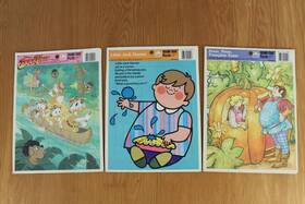 Golden 033500049156 3 Frame-tray Puzzles From - Disneys Duck Tales/fairy Tales ... Pristine