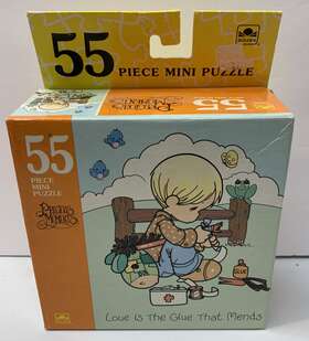 Golden 033500056055 Precious Moments Vintage Puzzle Love Is The Glue That Mends 55 Piece