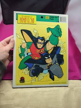Golden 033500082160 Frame Tray Puzzle Vtg Nos Adventures Of Batman And Robin 1995 Books Bx