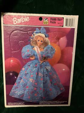 Golden 033500082177 1994 Happy Birthday Barbie Frame-tray Puzzle 8217 Books