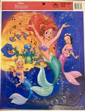 Golden 033500083570 Vintage 1990s Disneys The Little Mermaid Frame Tray Puzzle