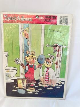 Golden 095949005520 Vintage Dennis The Menace Frame-tray Puzzle 1987 Ages 3 7