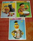 Golden 3 Sealed Vintage 1986 Sesame Street Frame Tray Puzzle Ernie Bert Cookie 033500045240