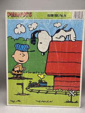 4688b Golden Books Two Vintage Peanuts Puzzles Snoopy And Charlie Brown