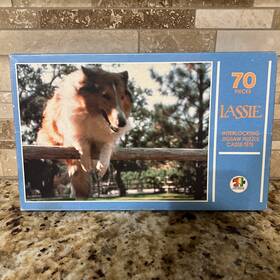 Grand Toys 078581017168 Lassie 70 Piece Puzzle Vintage 1989 Border Collie Tv Show 100% Complete Free S/h
