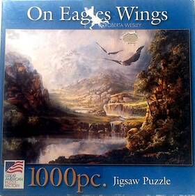 Great American Puzzle Company 010563086168 On Eagles Wings Roberta Wesley 1000 Pc 19-1/4 Inch X 26-5/8