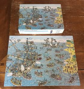 Great American Puzzle Factory 010563006272 Vintage 1991 Wheres Waldo Being A Pirate Jigsaw 100 Pieces