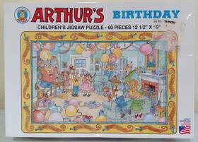 Great American Puzzle Factory 010563006449 Vintage 1993 Arthurs Birthday Childrens Jigsaw 60 Pieces 12.5 Inch X 19