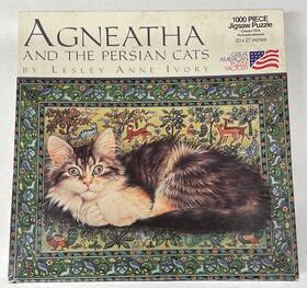 Great American Puzzle Factory 010563008269 Pf Inch Agneatha And The Persian Cats 1000 Pc Jigsaw 1993 Vtg