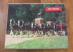 Great American Puzzle Factory 010563009129 Vintage 1987 550 Piece New Clydesdales Horse Anheuser Busch Beer Usa Made