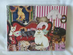 Great American Puzzle Factory 010563009310 Vintage Opera Cats 550 Pieces 1992 Bill Logan Complete