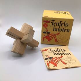 Haba 010168024882 Vintage Wooden Puzzle Toy Devils Knot Teufels Knoten With Box Manual