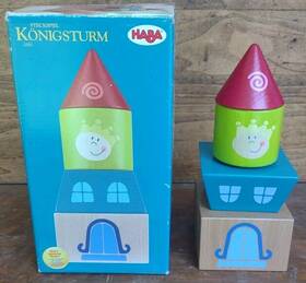 2337 Haba Royal Tower Wood Block 7 Pc Baby Puzzle Germany