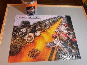 Hallmark 015012793062 Harley Davidson Motorcycles 500 Piece Puzzle Collectors Tin 2004 100%