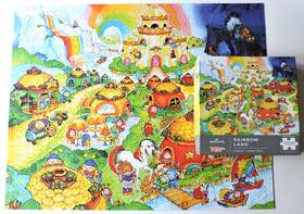 Hallmark 763795160372 Rainbow Brite Land 100% Complete 1000 Pcs 24 Inch X30 Jigsaw Puzzle