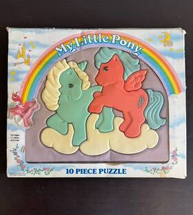 Hasbro 020524017704 My Little Pony Vintage 10 Piece Puzzle 1984 Complete In Box Toy 80s