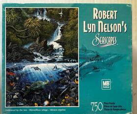 Hasbro 032244044724 Mb Puzzle 750 Pc Robert Lyn Nelson Seascapes Embraced By The Sea 2002