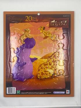 Hasbro 076930493762 The Lion King Cardboard Frame Tray Puzzle Simba Nala 20 Piece 2003