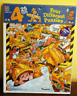 Hasbro Milton Bradley Childrens Puzzles Tray Puzzle Educational 4pk New 1998 032244043222