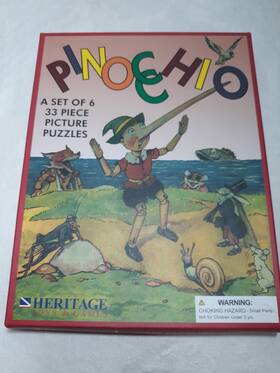 Heritage 025228010711 Vintage Pinocchio 6 Picture Puzzles Based On Originals From The 1940s