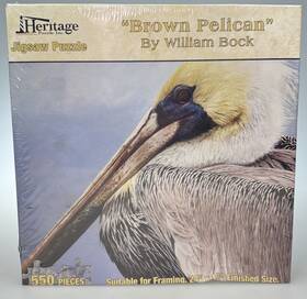 Heritage 654497405048 Brown Pelican William Bock Jigsaw Puzzle 550 Piece Vintage Bird Art