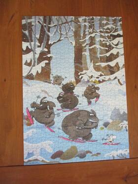Heye 001689085902 Vtg 1989 Mordillo Heavy Skiing 750 Piece Jigsaw Puzzle 8590 No Lid 150