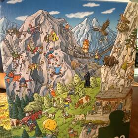 Heye 001689296803 1000pc Alpine Fun Puzzle With Poster Triangle Box