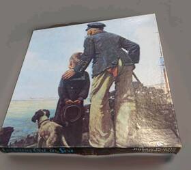 Hoyle 041187080034 Vintage Norman Rockwell Puzzle Looking Out To Sea 1982 550 Pcs St Paul Mn