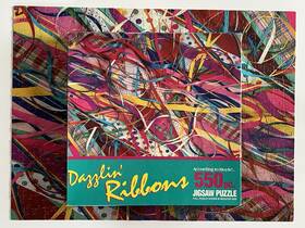Hoyle 041187080812 Vintage Dazzlin Ribbons 550pc. Jigsaw Puzzle 1994 - Read Description