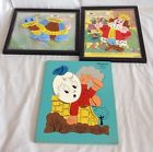 3puzzles Humpty Lot Vtg Complete Wooden Child Magnetic Guidance Dumpty