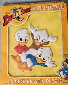 Illco 045782087429 Vintage Ducktales 11 Piece 3d Puzzle Disney 1986 Frame