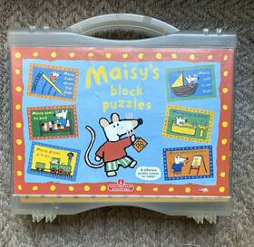 International Playthings 020373650008 Maisy The Mouse - Block Puzzles In Carrying Case Rare
