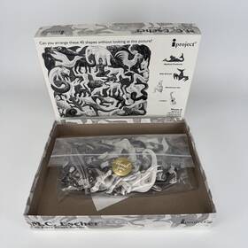 Iproject 761750010212 Vtg 1999 M.c. Escher 40 Piece Unique Mystical Creatures Shape Puzzle Mosaic Ii