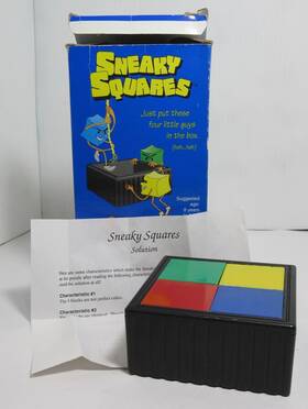 Ishi 092033120718 Vintage 1994 Sneaky Squares Puzzle With Box And Solution By Made In Usa
