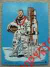 J606027 1974 Puzzle Instructo Judy Pieces Euc 13 Wooden Astronaut Vintage Wood