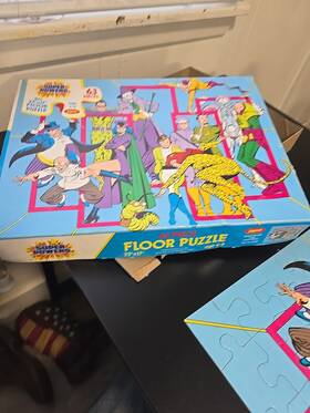 A172 Jaymar 031716017600 Vtg Dc Comics Super Powers Inch The Villains Floor Puzzle 1987 Missing 2 Pcs