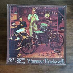 1896 Jaymar 031716022451 Vintage Norman Rockwell Henry Fords First Car Built Puzzle 800 Pc