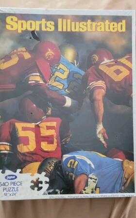 Jaymar 031716022796 Sports Illustrated Vtg 85 Collage Football Ucla Usc 550 Piece Puzzle Sealed Box