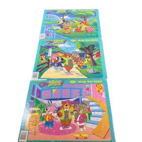 Jaymar 031716123158 Hanna-barbera Yo Yogi Inlaid Tray Puzzles Set Of 3 #2315 Vintage 90s