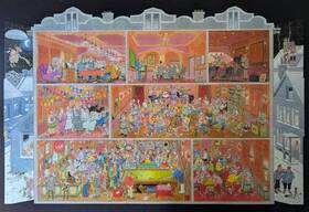Jumbo 710126014820 Grand Cafe By Jan Van Haasteren 1500 Pc Jigsaw Puzzle 01482 Complete