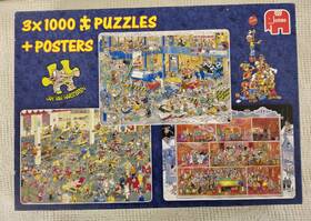 Jumbo 710126811207 3x 1000 Puzzles Posters 81120 Complete The Big Leak/gym/caf Jan Van Haasteren