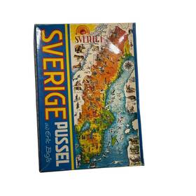 Karnan 50246 Sverige Pussel Sweden Map Eric Bojs 1970s 200 Pcs Wood Puzzle Complete