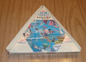 Kingdom Puzzles 735136000258 Atlantis Hex 6 24 Triangle Piece Jigsaw Puzzle Complete 21 Inch