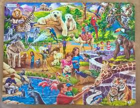Larsen 023852120545 Tray Jigsaw Puzzle 48 Pc Exotic Zoo Animals Children Bright Colors Norway
